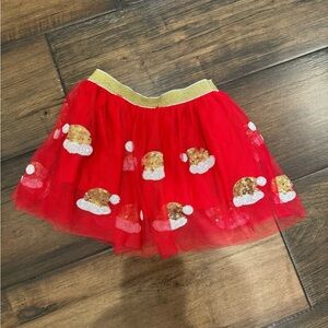 Sweet wink Santa hat, tutu skirt size 2 to 4 years